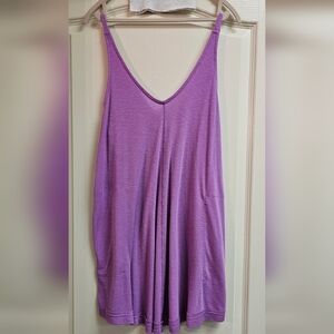 Free People purple tank top with pockets size L